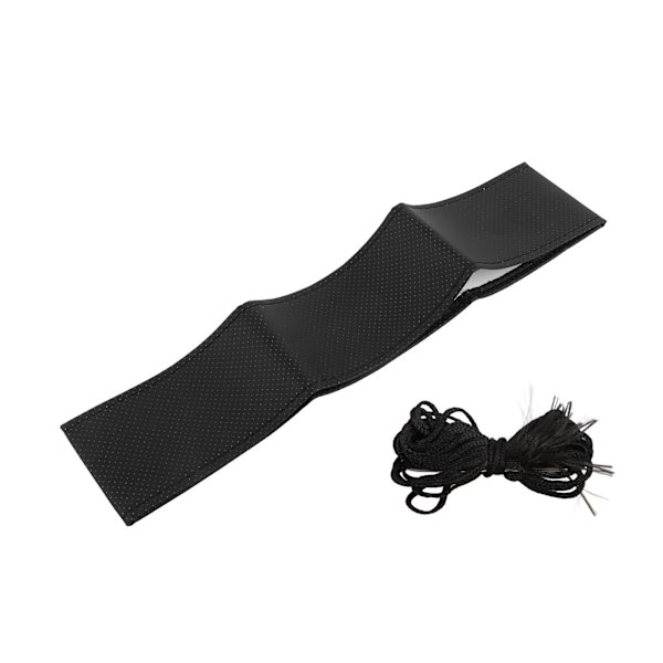 Styrningshjulssömnad Wrap med nål tråd svart DIY handsydd cover för bil lastbil