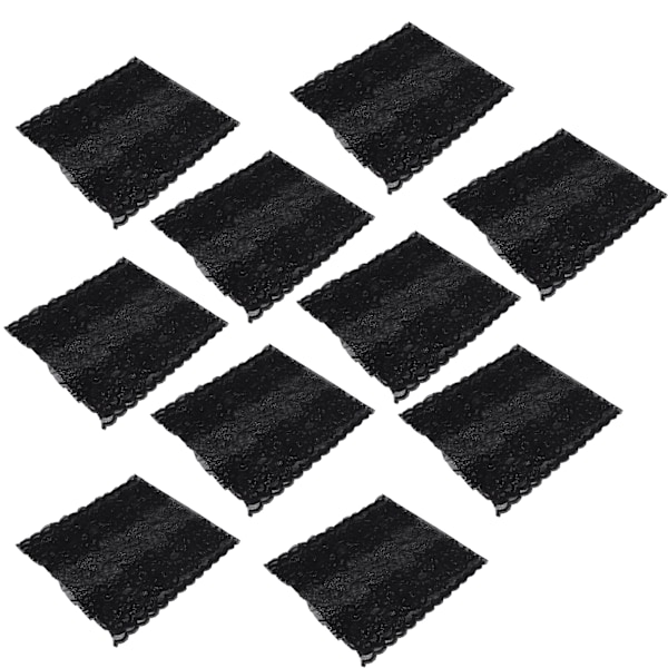 Spetskant 10 Yards 23cm/9.1in Bred Hudvänlig Broderad Blommig Band för Hantverksprojekt Svart