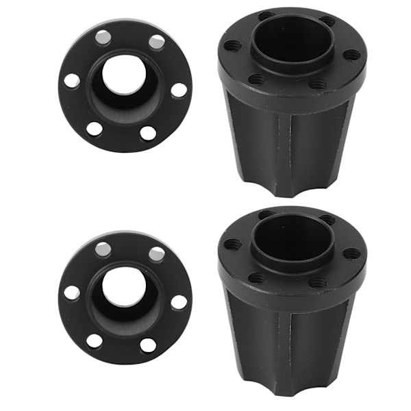 4 kpl RC-auton pyörän hex-sovittimet Musta Sopii SCX10 1/10 RC Crawler 1,9 tuuman 2,2 tuuman pyörille 23 mm