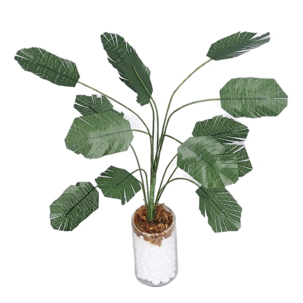 1:12 Miniatyyridokkitalon kasvit Elävä banaanipuun simulaatio Bonsai-kasvikoriste L