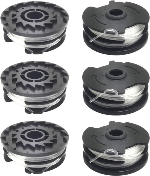 Pakke med 6 erstatningsspoler for LIDL Parkside PRTA 20-Li A1, B2, C3, PRT 550 A1, A3, PRT 300 A1 gresstrimmer