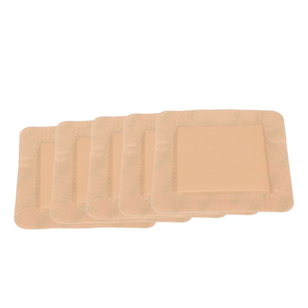 Vandtæt Silikone Skumforbinding til Liggesår - 5 stk, 9,9 x 9,9 cm
