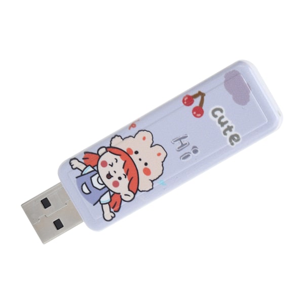 U Disk PushPull USB2.0 Minnesbil USB-minne Present Dator Tillbehör Kaninflicka Mönster (64GB)