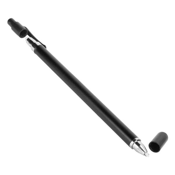 Universal Stylus Pen med dobbelthoved til berøring af tablets og mobiltelefonskærme (sort)