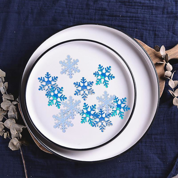 1 Pack Snowflake Confetti Juhlakoristeet Tarvikkeet Luovia kimaltelevia joulujuhlatarvikkeita Color zafiro profundo 2cm