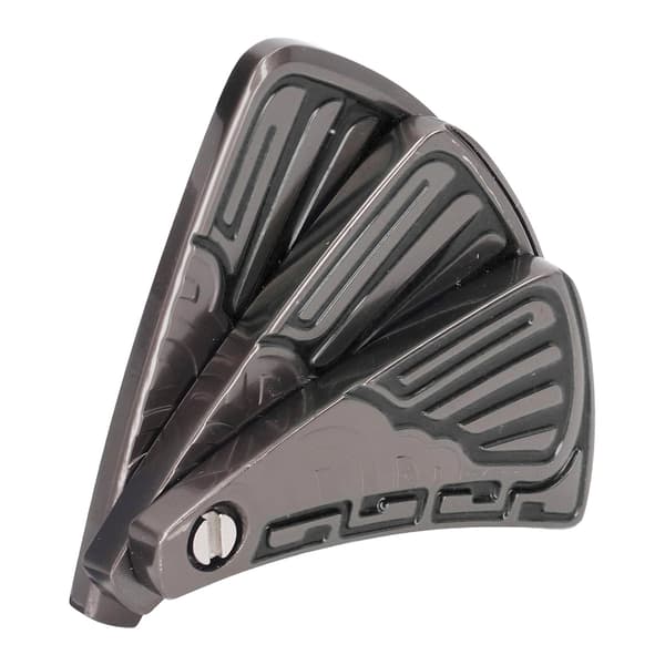Push Slider Fidget Legetøj Foldbar Ventilator Magnetisk Stressaflastning Haptisk Rustfrit Stål Legetøj til Voksne Sort