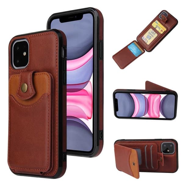 TG iPhone 12-cover med kortholder sort