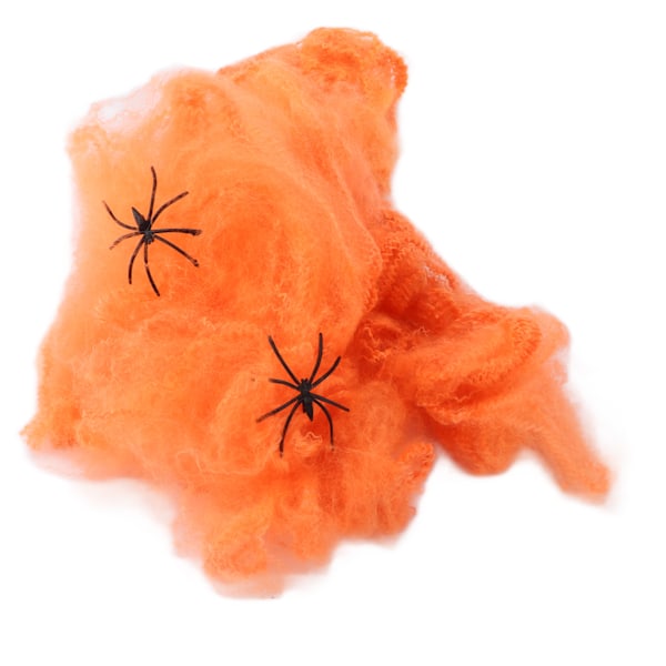 5 kpl Hämähäkinverkko Kauhistuttavia Eläviä Skaalautuvia Halloween-koristeita Sisä- ja ulkokäyttöön Oranssi