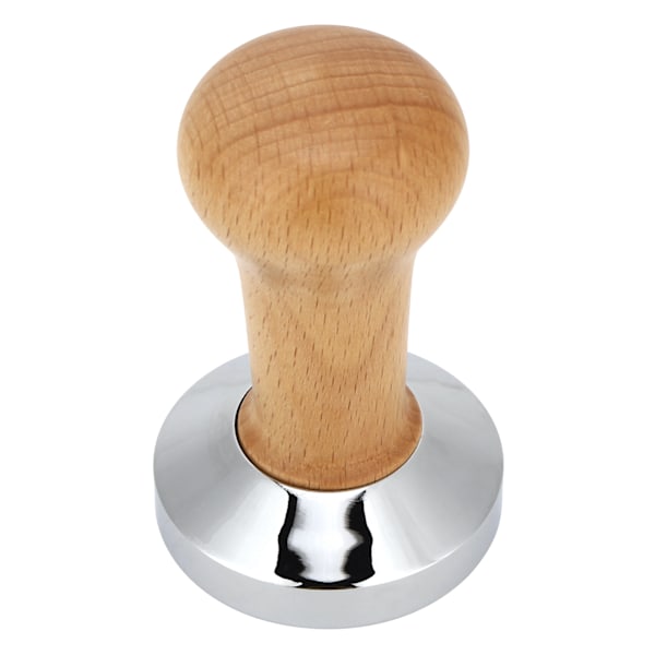 58mm Coffee Tamper Kaffepulver Hand Tamper Press Hammare Kaffemaskin TillbehörTräfärg 58mm Gängbas