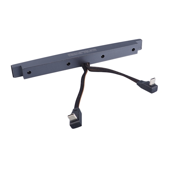 USB-hub Lång Slank Multifunktionell Grå Bärbar USB-dockningsstation Ersättning för Tesla Model 3 Y