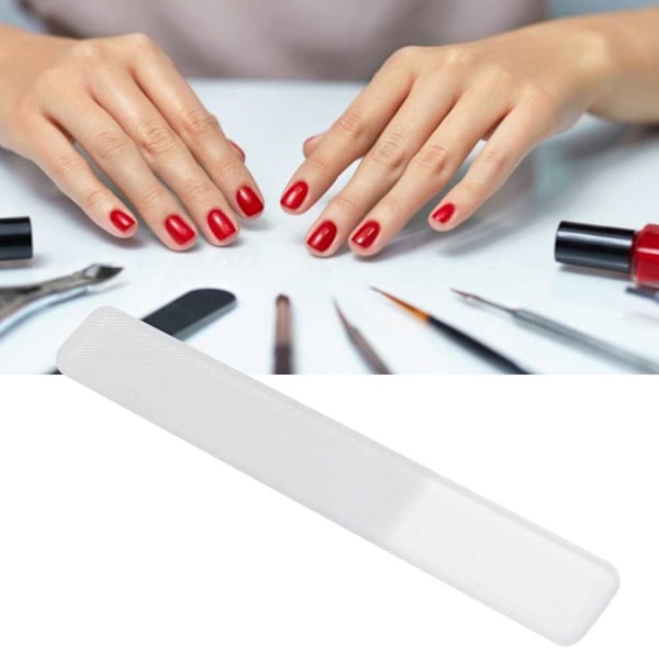 Professionell Nanoglas Nagelfil Nagelbuffert Slipning Buffning Polerremsa ManikyrverktygQuadrangle Nagelfil