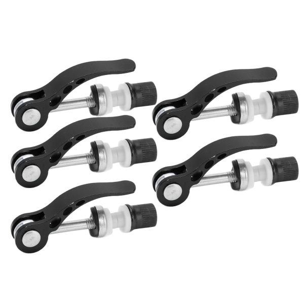 5 stk Saddelpindsklemmer Hurtigkobling Aluminiumlegering Slidstærk cykelrørsklemme Fast Gear til universelle cykler Sort