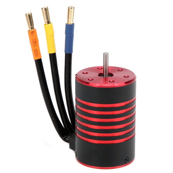 3650 4500KV Harjaton Moottori Metalli RC Moottorin Vaihto 1/10 RC Autoon Musta Punainen