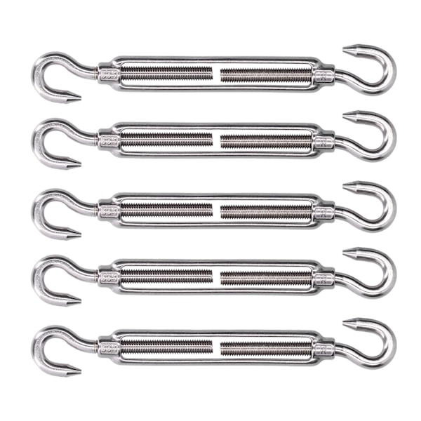 5 stk Spændeskruer Krog og Krog Wire Spænding 304 Rustfrit Stål Skærm Sejl Hardware M10