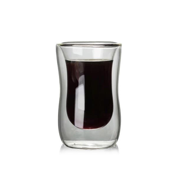 Dobbeltvæggede glaskrus, til cappuccino, te, latte, espresso, varm drik Without Handle