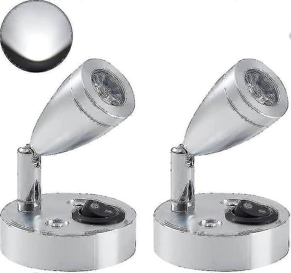 Inomhusbelysning, Kardanslang LED-läslampor (silver) 2 stycken