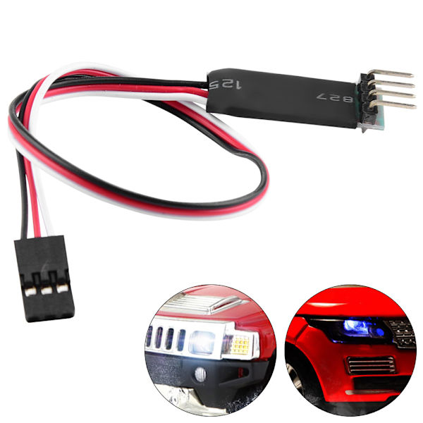 Fjernkontroll bil lysmottaker kabel To-kanalsbryter for RC modellbil