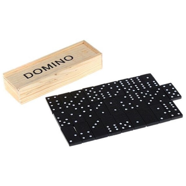 28st/set Trä Domino Block Brädspel Bärbart Resebord Spel Domino Leksaker För Barn Utbildningsleksaker för barn