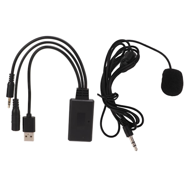 Bil Bluetooth 5.0 Trådlös Modul 1.5m Kabel Handsfree Mikrofon för Bilar AUX IN Port