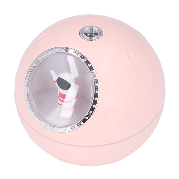 Rumkapsel-luftfugter 2 gear justerbar 300 ml Stille sød astronaut-luftfugter med diffuser og natlys, lyserød