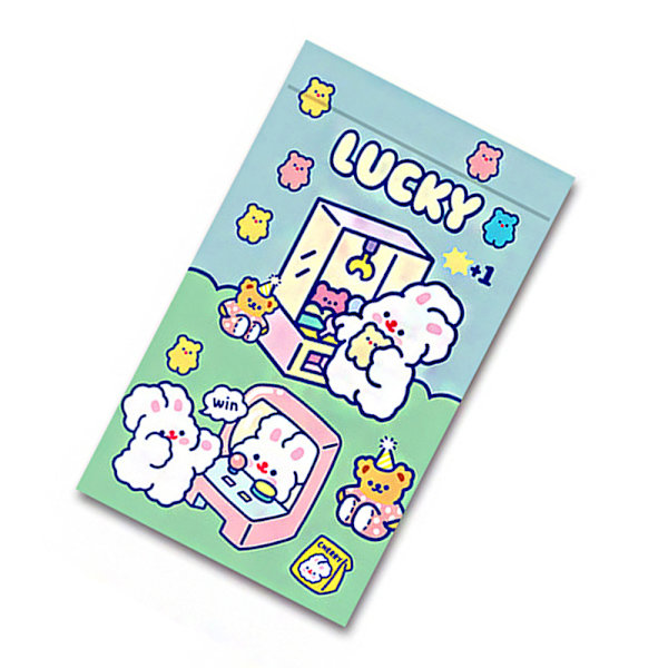 Självförslutande väska PET CCP Slitbeständig Säker Luktfri Söt Mönster Praktisk Återanvändbar Självförslutande påse Game Bunny 22,3x13,5