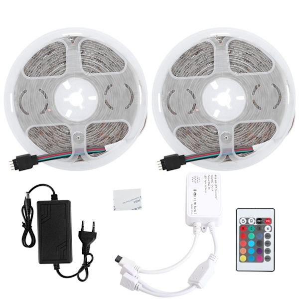WIFI Intelligent Styring LED Strip Lys RGB Strimler Vanntette 2835 Chip Lampe Bånd for Soverom EU 100‑240V