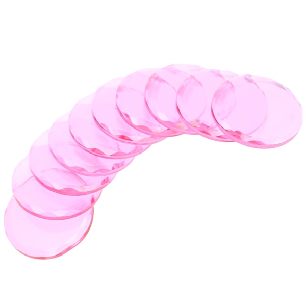 10 st Runda glasögonfransar självhäftande limpallhållare för ögonfransförlängningsympning Rosa