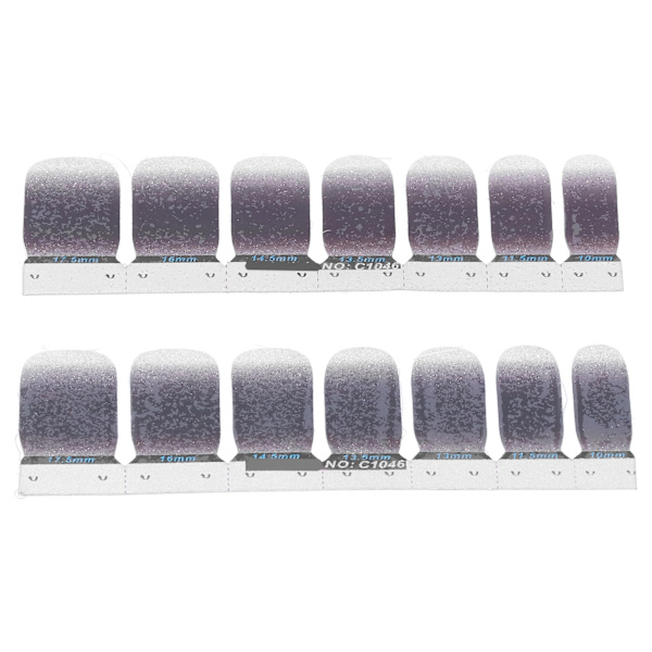 Nail Art Stickers Heltäckande Glittermönster Gradient Färg Gör-det-själv snygga nagellindningar Självhäftande46