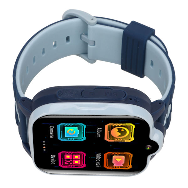 4G Kids Smart Watch GPS Position Videosamtal IP67 Vattentät Touch Screen Smartwatch Engelsk Blå