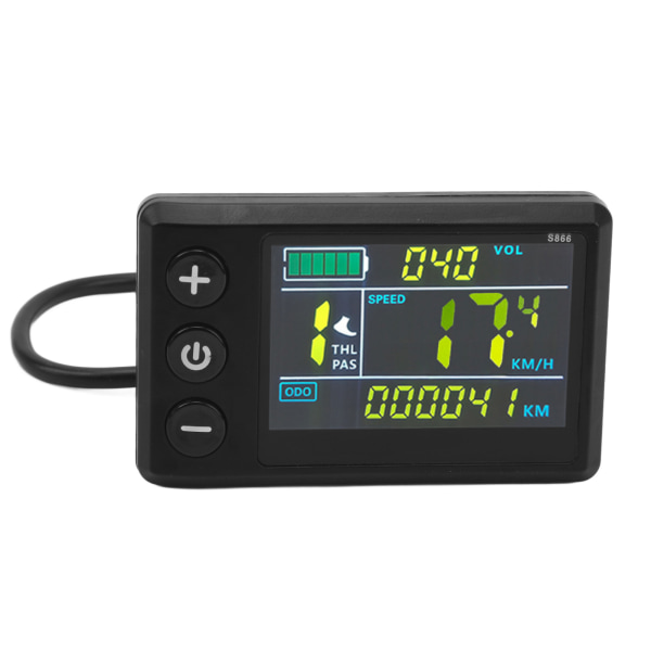 Elektrisk sykkel LCD-skjerm ABS vanntett LCD S866 Elektrisk scooter Fargeskjerm Kontrollpanel for litiummodifiseringstilbehør