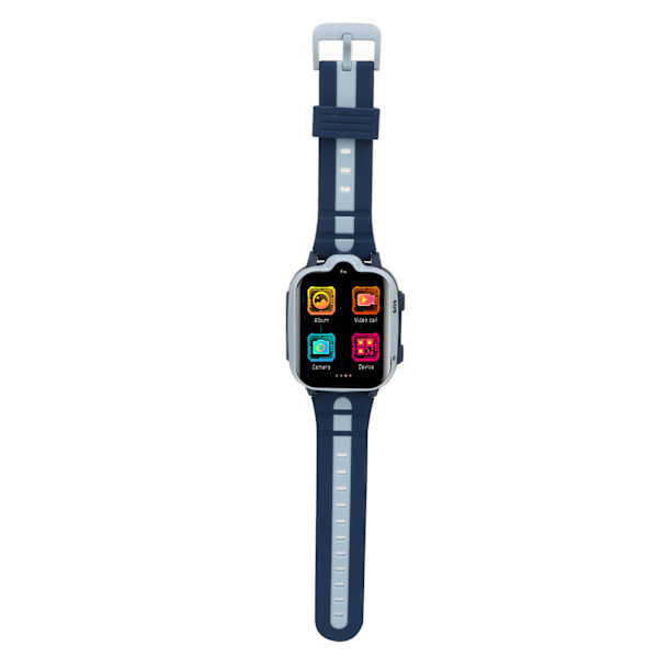 4G Kids Smart Watch GPS Position Videosamtal IP67 Vattentät Touch Screen Smartwatch Engelsk Blå