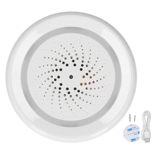Smart Ljudljuslarm Multifunktion 90dB USB Trådlös WiFi Ljudljus Sirensensor för hemsäkerhet