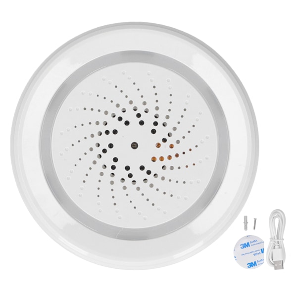 Smart Lyd- og Lyssensor Alarm Multifunktion 90dB USB Trådløs WiFi Lyd- og Lyssensor Sirene til Hjemmesikkerhed