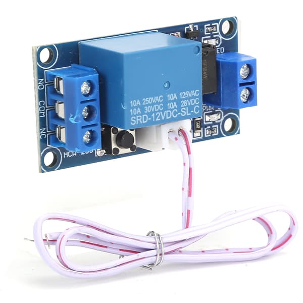 Relémodul Bistabil 1-knapps StartStopp Selvblokkerende Elektronisk Kontrollkomponent DC12V
