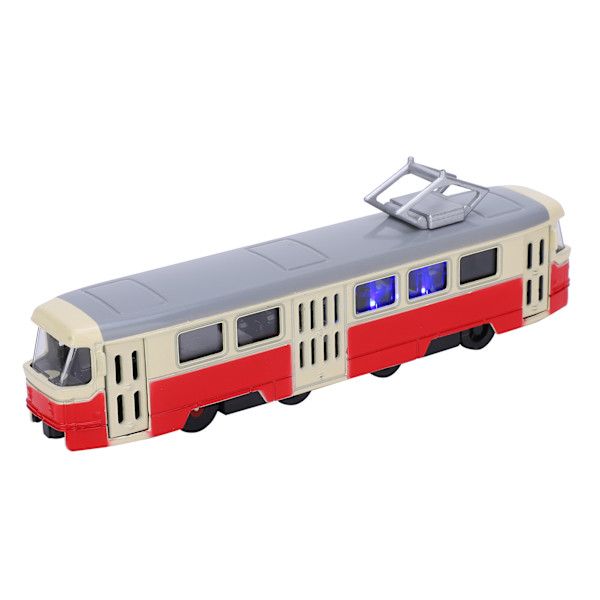 1:90 Lastuauto Vetoauto Leikkiauto Lapsille Metalli Simulointi Automalli Koriste Valoilla ja Äänillä (Punainen)