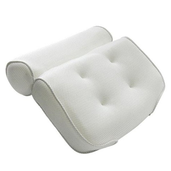 Badkudde Spa Badkarskudde Mjuk Bekväm med halkfri sugkopp 3D Mesh Badkudde
