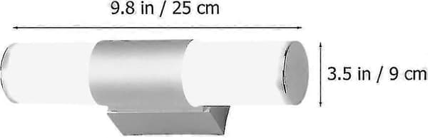 LED-vaskelampe i rustfrit stål, badeværelsesvæglampe, spejlfrontlampe til badeværelse, stue, hjem