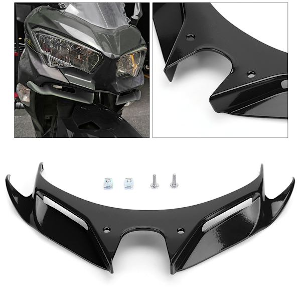 Forrude Aerodynamisk Vindskærm Vingeskærm Passer til Kawasaki Ninja 250/400 2018- 2020 Sort