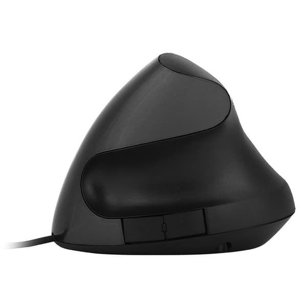 Ergonomisk design USB-kablet spilmus med håndledsstøtte - 1600 DPI - til bærbar computer (sort)