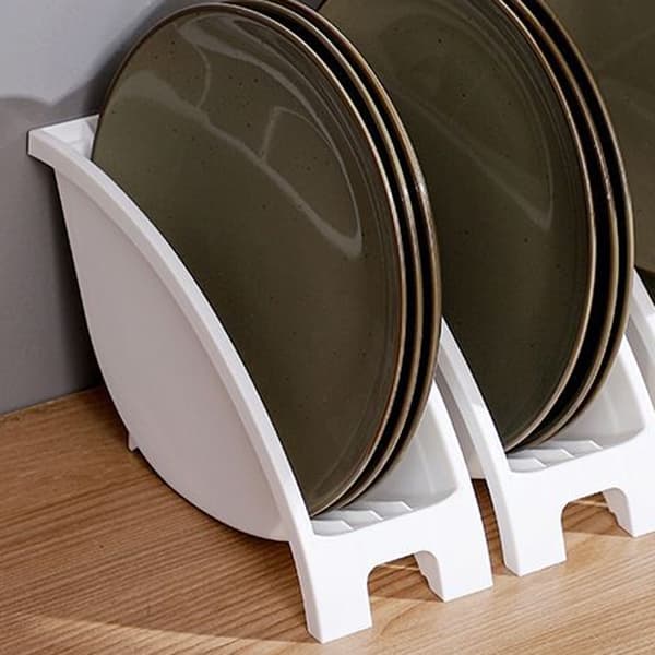 Japanese Kitchen Dish Storage Rack Plastic Dish Drying Rack Kitchen Utensils Storage Small Plate Holder