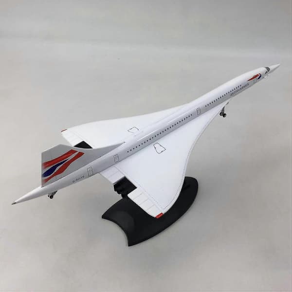 1/200 Concorde Supersonic passagerarflygplan Air British Airways modell Kompatibel med statisk visningssamling