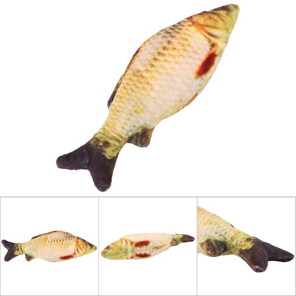Rolig Mjuk Husdjur Kattunge Katt Mint Fylld Simulering Leksak Fisk Form Plyschleksaker Ny 20CM