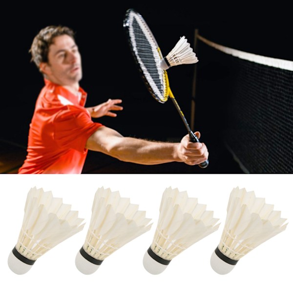 12 st Badmintonbollar med Hög Hastighet Ankafjäder Shuttlecocks Utomhus Inomhus Träningstävling