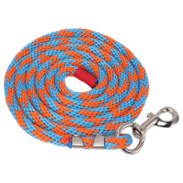 Hestetau Multifunksjonelt flettet tau for storfe Husdyr med tykk legering Stor krok 13 fot lang Blå Oransje