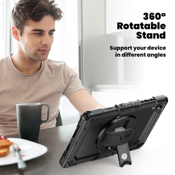Tech-Protect Galaxy Tab A11 Plus / A9 Plus -suojakuori 360 Solid Musta 470
