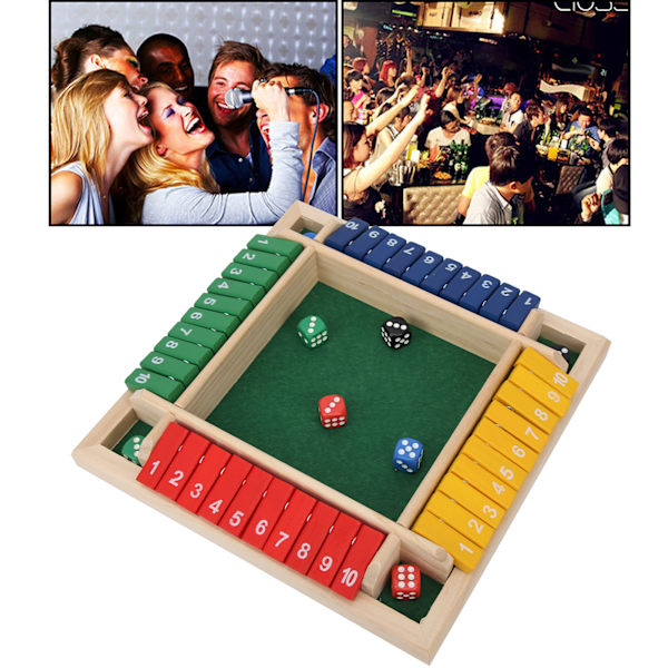Tärningsspel Mattespel Träskiva Pub Bar Fest Familj Förälder Barn Interaktivt spel
