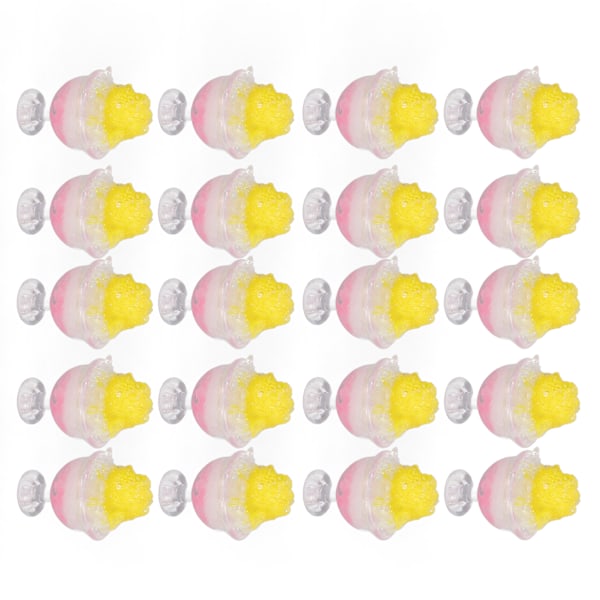 20 kpl 1:12 Nukkekodin Smoothie DIY Hauska Simuloitu Miniatyyri Smoothie Nukkekodin Koriste Tarvikkeet Keltainen ja Vaaleanpunainen