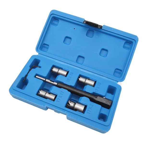 5 Pcs Diesel Injector Seat Cutter Tool Kit High Hardness Robust Practical with Hex Wrench for CDI Engines