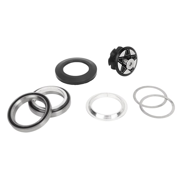 Cykelheadset Aluminiumlegering Cykellager Headset Star Nut Spacers Kit för 41 mm 28,6 mm rakt rör framgaffel Cykeltillbehör