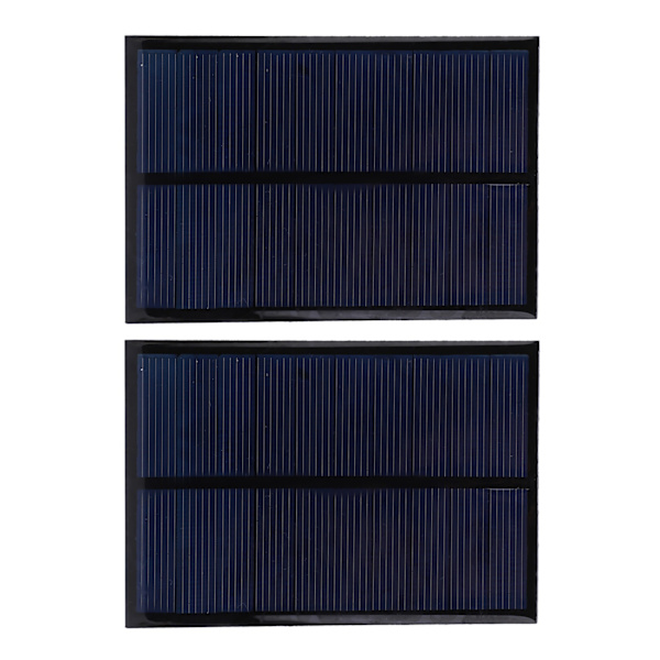 2 stk. Mini solpanel epoxy strømmodul batteri polysilicium industritilbehør 5V 500MA